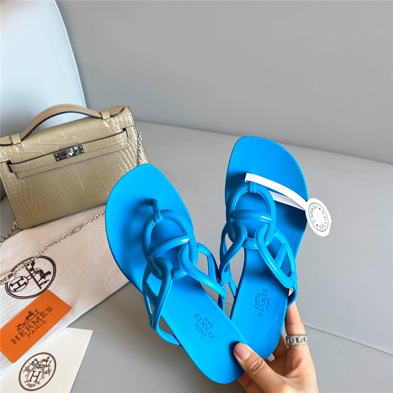 Hermès new pig nose chain flip flops