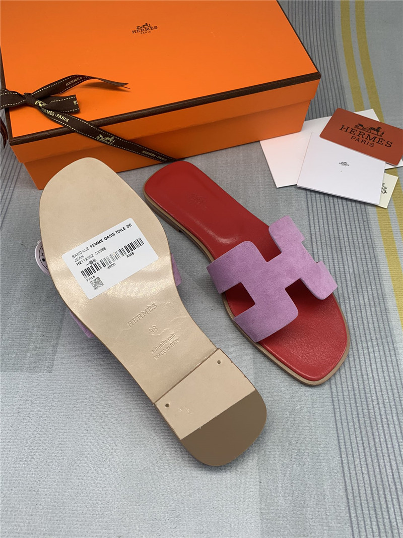 hermes flat H slippers womens