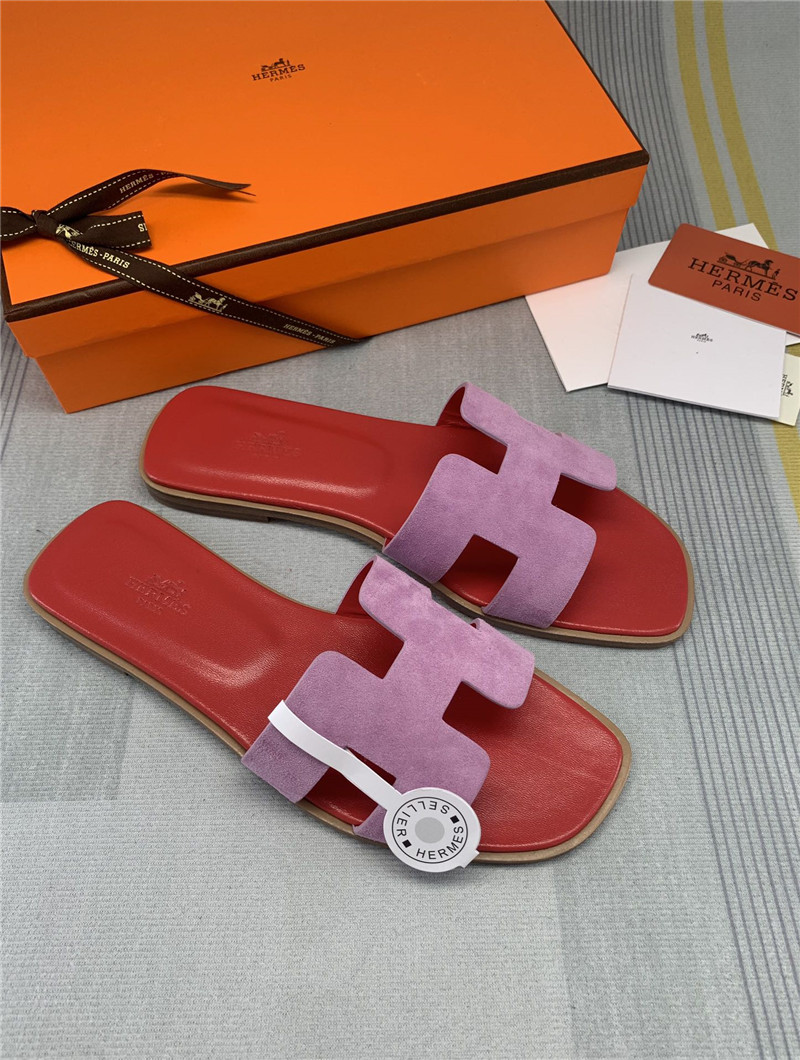 hermes flat H slippers womens