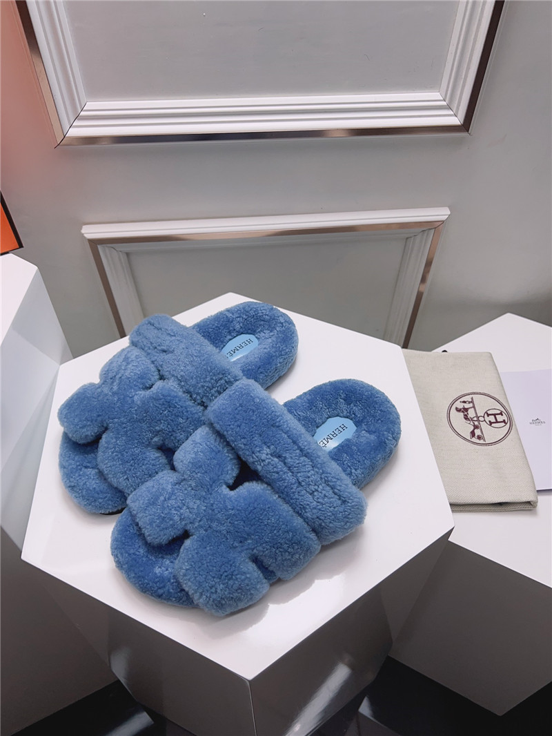 Hermès second uncle shoe hair slippers