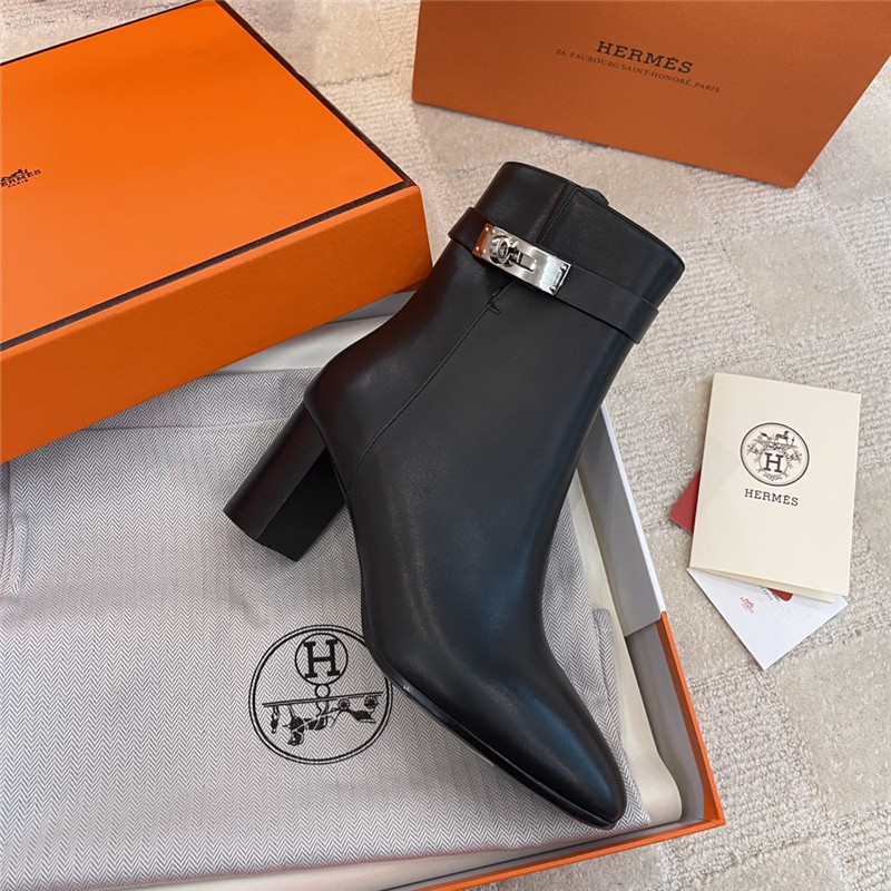 hermes kelly high heel ankle boots