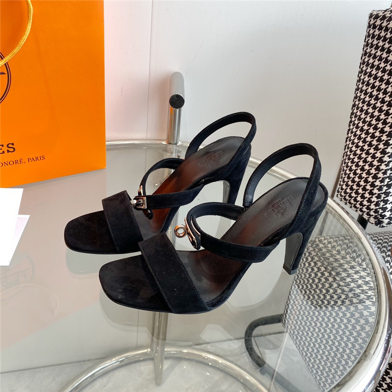 Hermès Glamor Kelly buckle high-heeled sandals