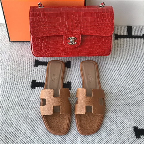 hermes flat slippers womens
