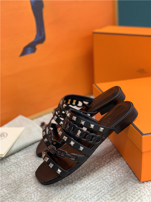 hermes flat slippers womens