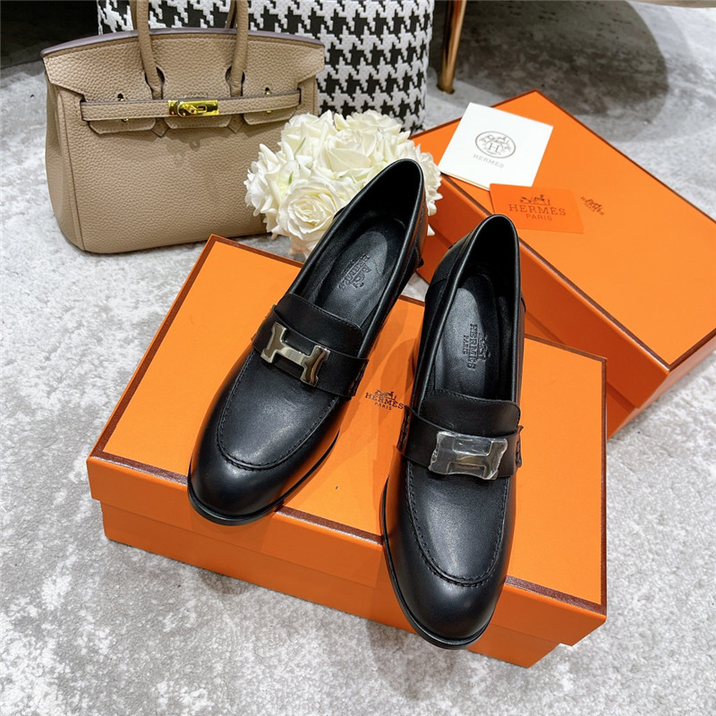 hermes dauphine mid heel mules