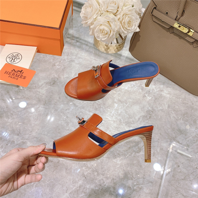 Hermes Sandals Dupe spring and summer new texture sandals