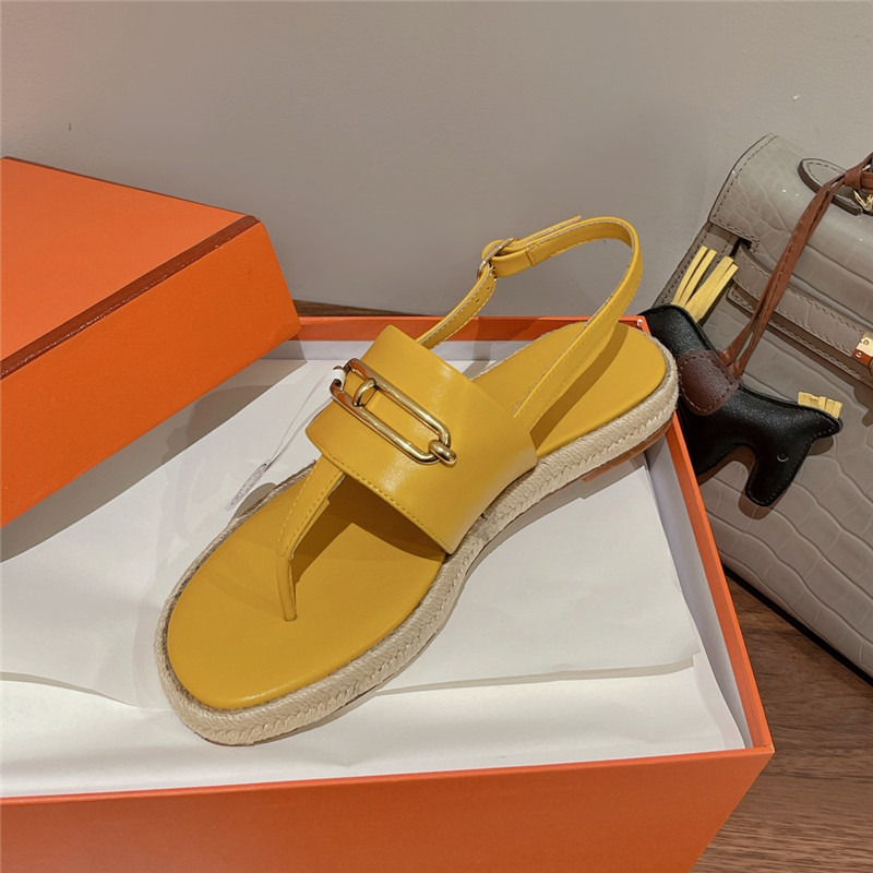 hermes knitted flat sandals