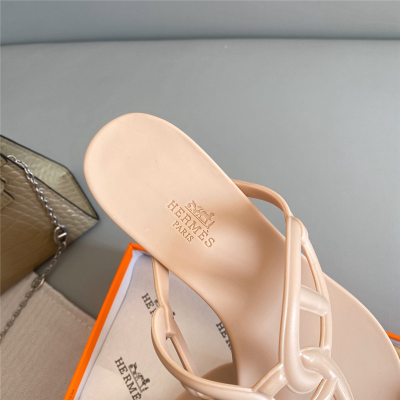 Hermès new pig nose chain flip flops
