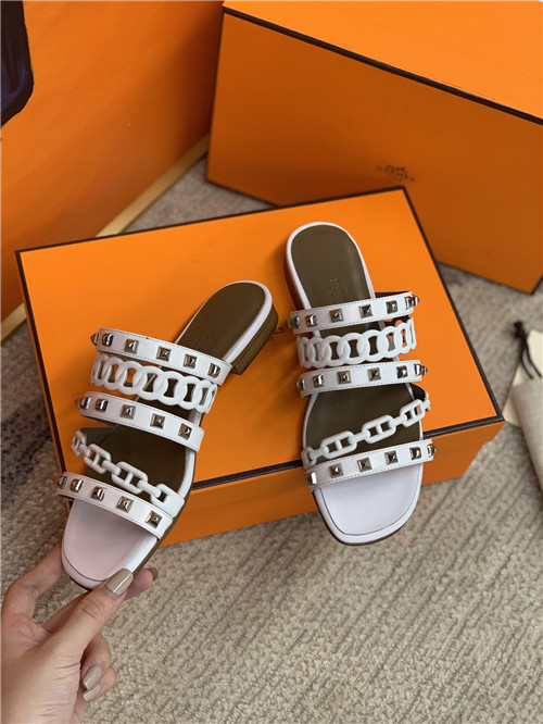 hermes flat slippers womens