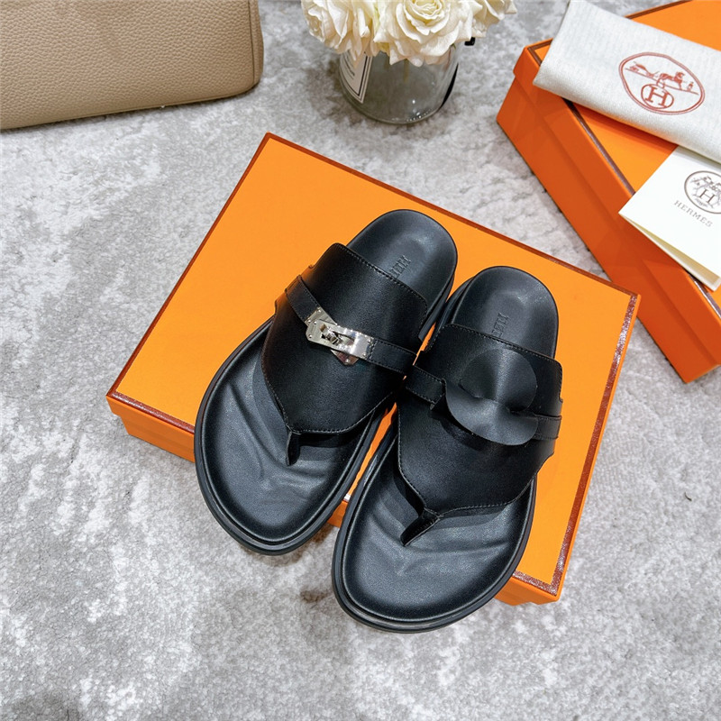 hermes kelly buckle slippers