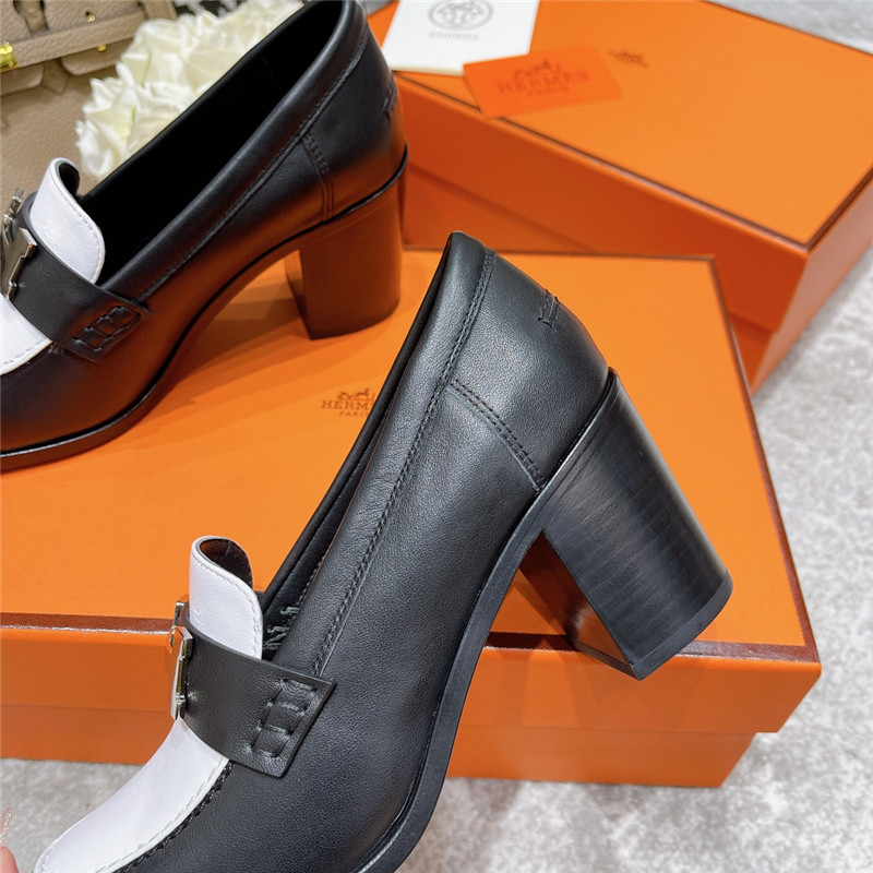 hermes dauphine mid heel mules