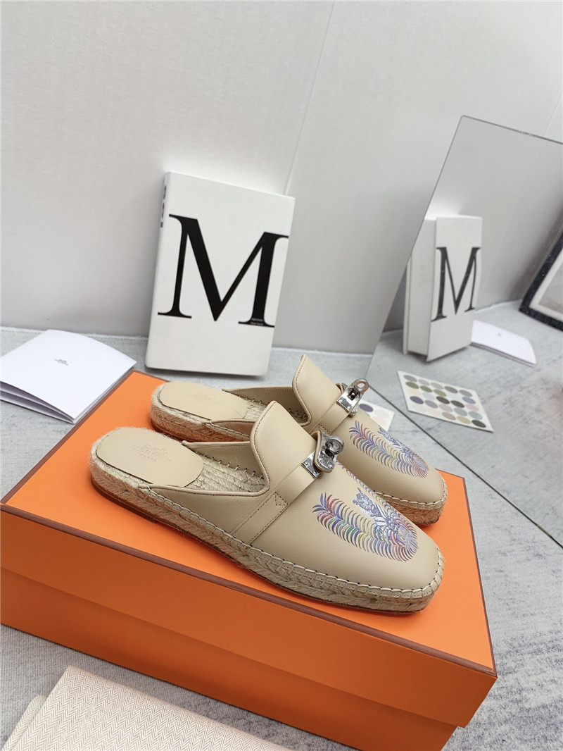 hermes loafer slippers