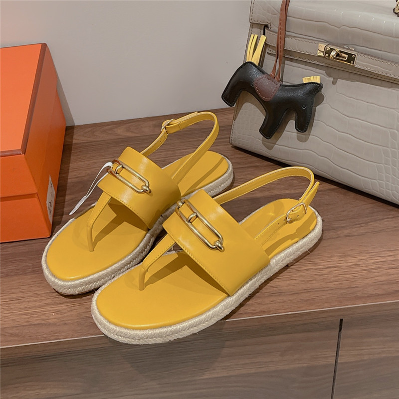 hermes knitted flat sandals