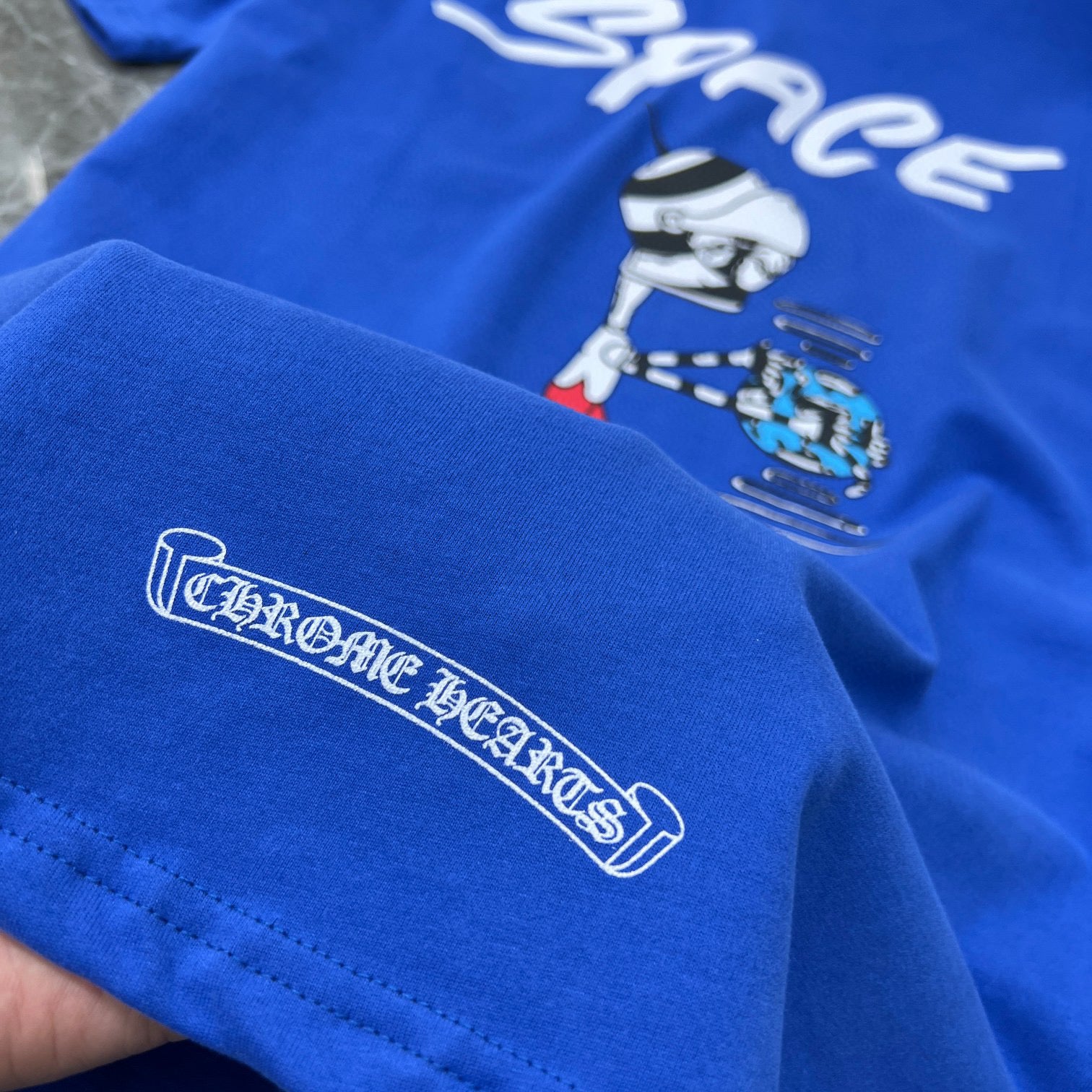 Chrome Hearts Replica Matty Boy Space T-Shirt Blue
