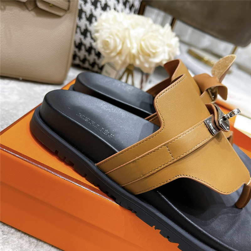 hermes kelly buckle slippers