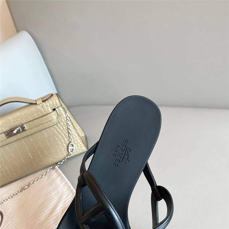 Hermès new pig nose chain flip flops