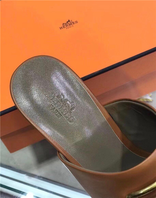 Hermes Dupes  blossom mule slippers