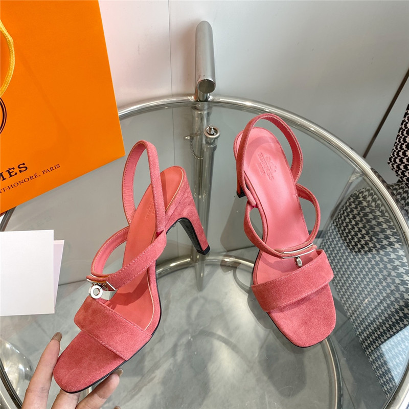 Hermès Glamor Kelly buckle high-heeled sandals