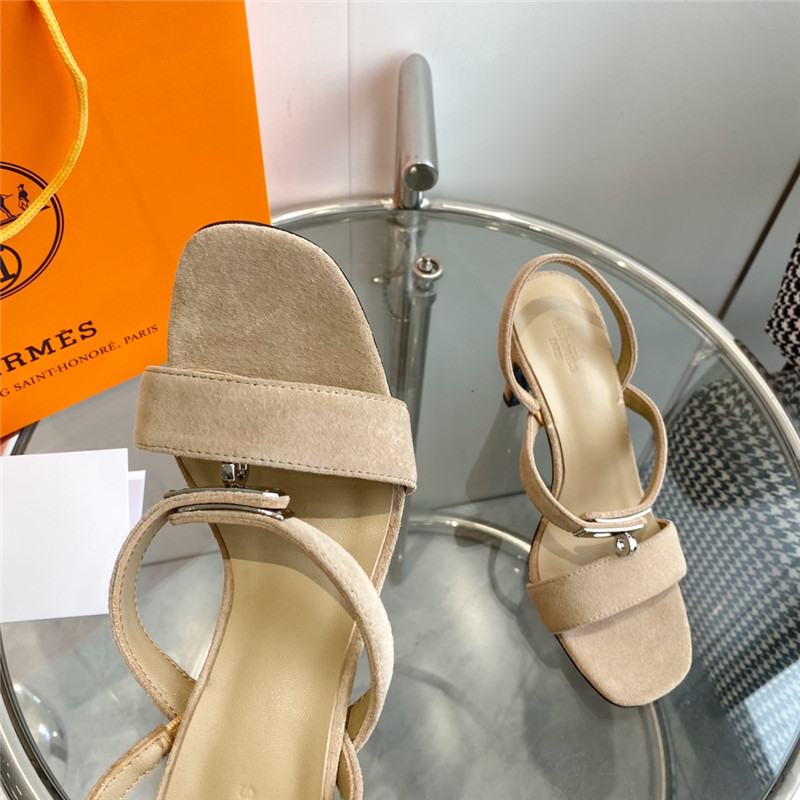 Hermès Glamor Kelly buckle high-heeled sandals
