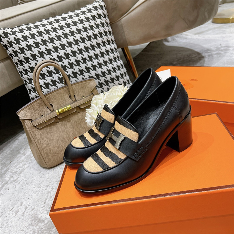 hermes dauphine mid heel mules