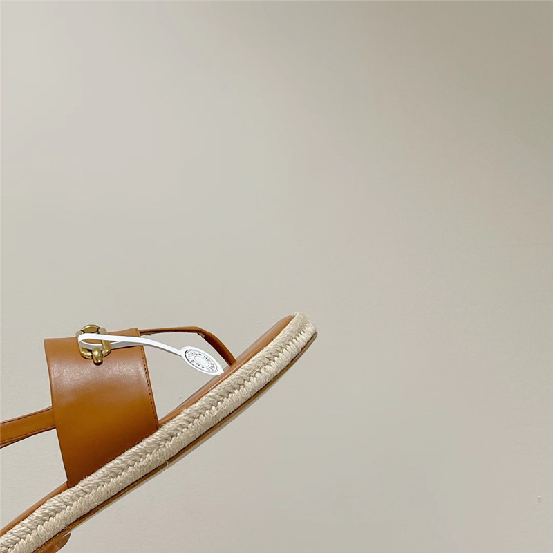 hermes knitted flat sandals