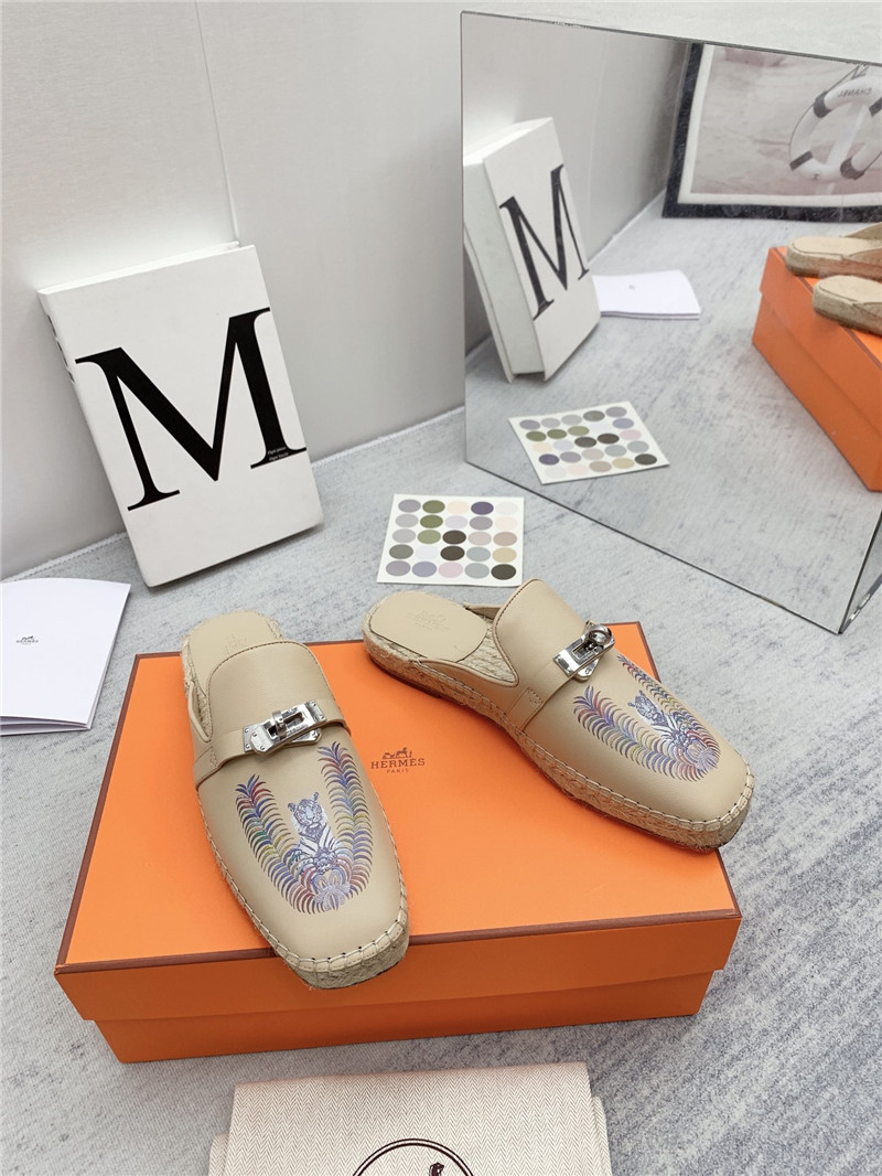 hermes loafer slippers