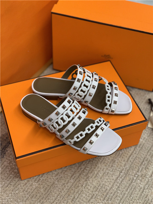 hermes flat slippers womens