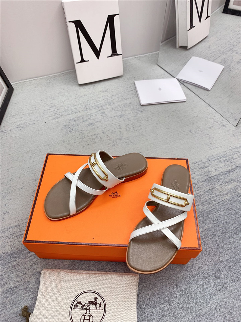 hermes flat slippers