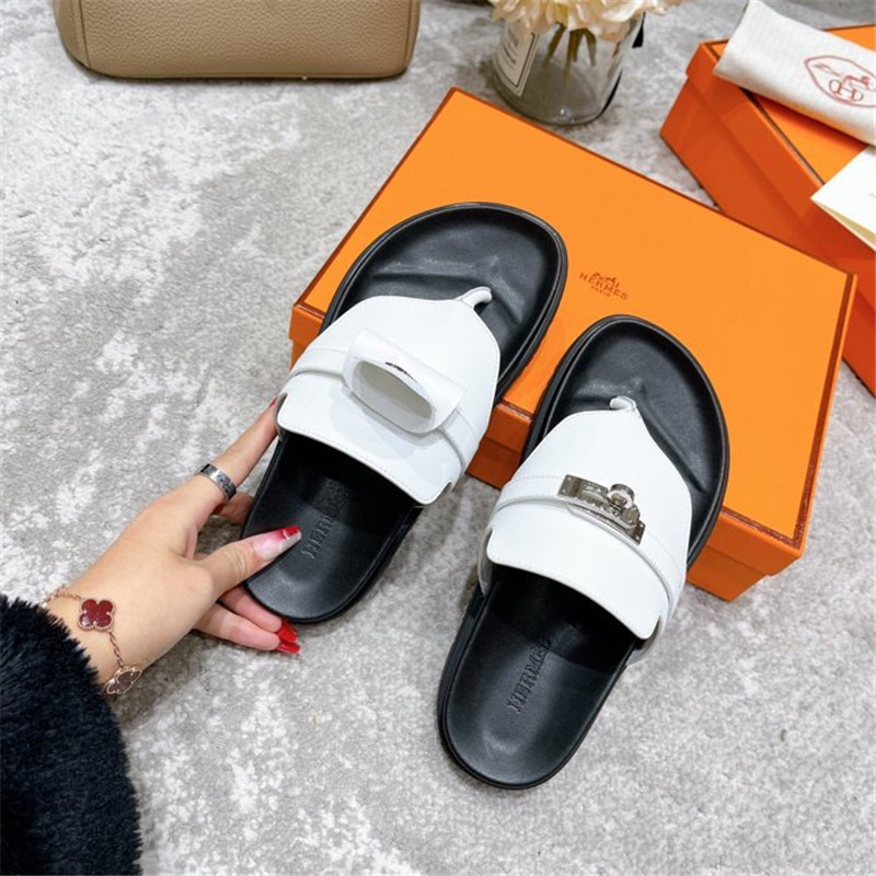 hermes kelly buckle slippers