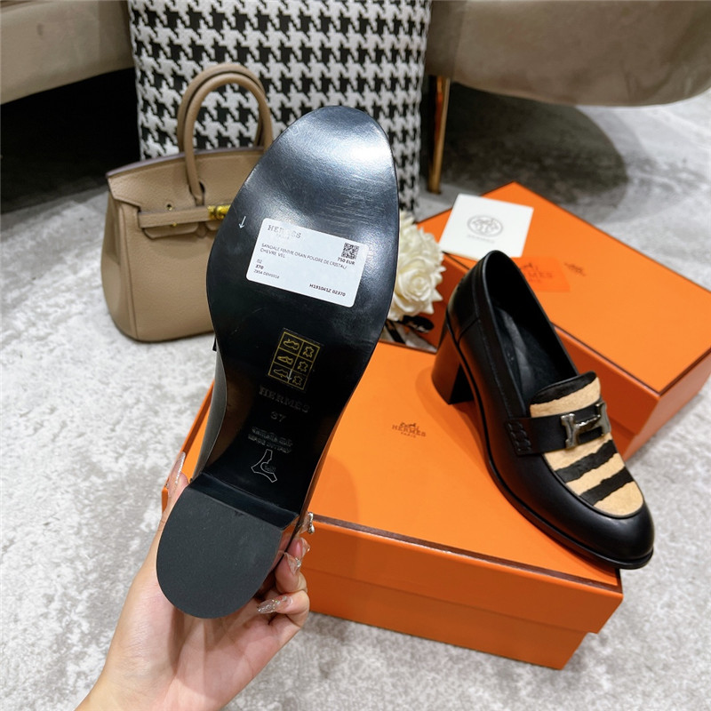 hermes dauphine mid heel mules