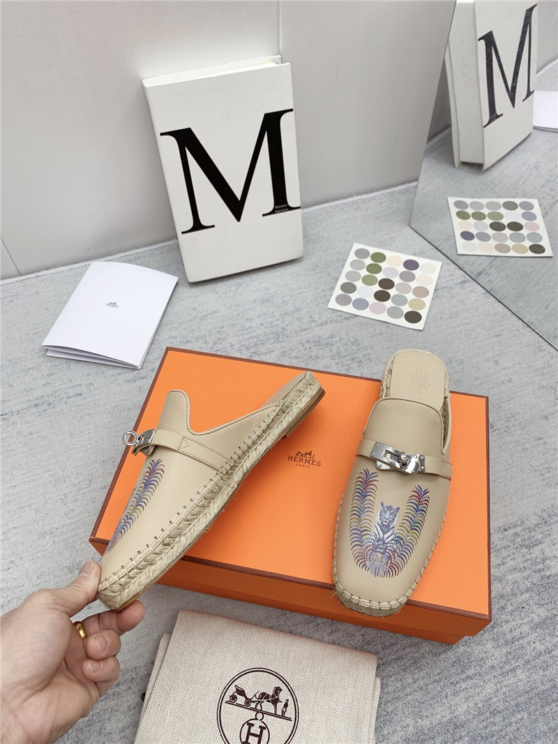 hermes loafer slippers