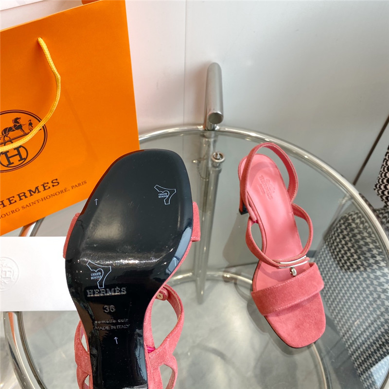 Hermès Glamor Kelly buckle high-heeled sandals