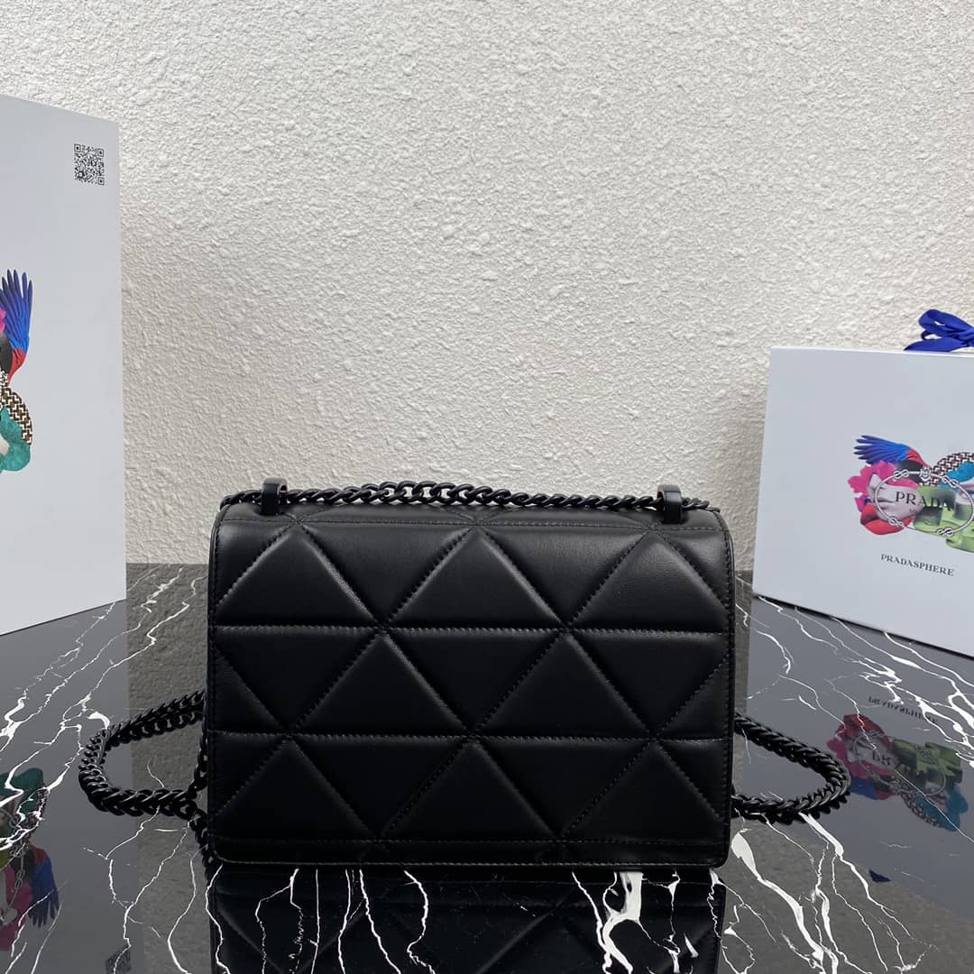 Prada Chain Replica Crossbody Bag Black