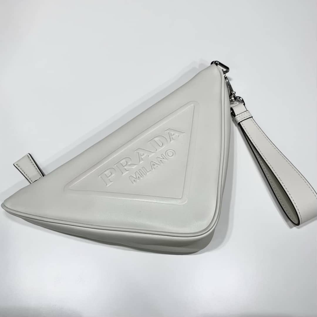 Prada Lady Leather Triangle Leather Replica Pouch