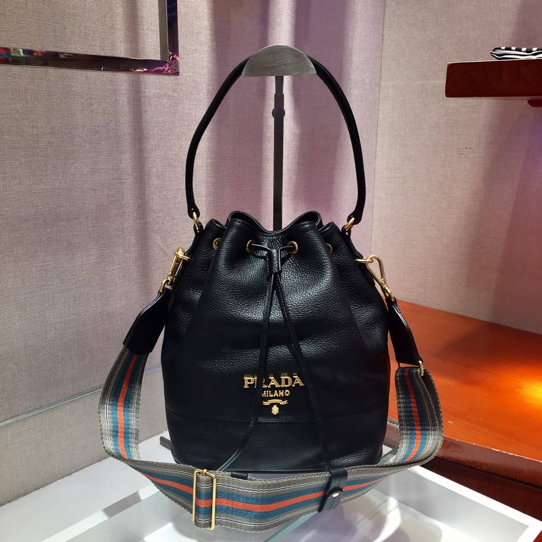 Best Replica Prada Leather Replica Bucket Bag(ColaReps)