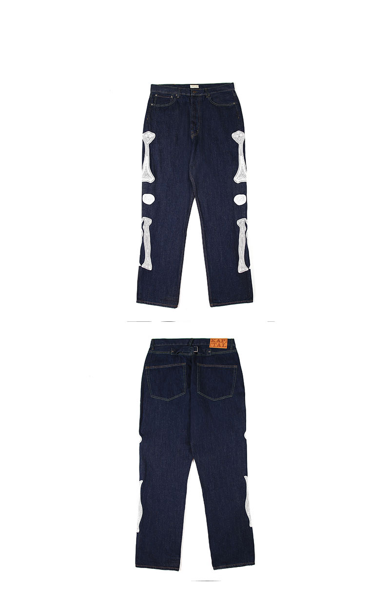 Kapital Bone logo denim jeans Travis Scott