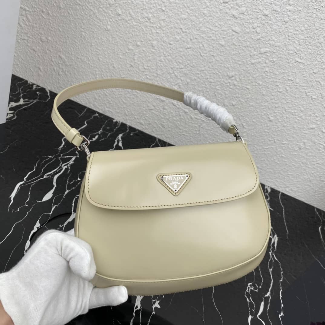 Prada Cleo Bag Dupe Brushed Leather Flap Replica Shoulder Bag