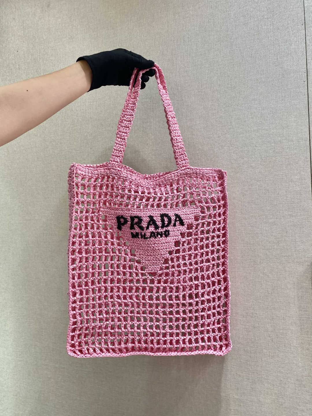 Prada Raffia Leather Replica Tote