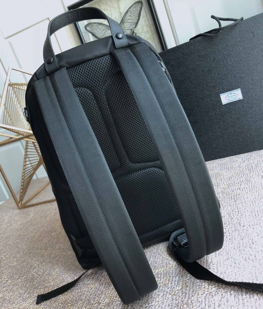 Prada Backpack Dupe Nylon Leather Replica