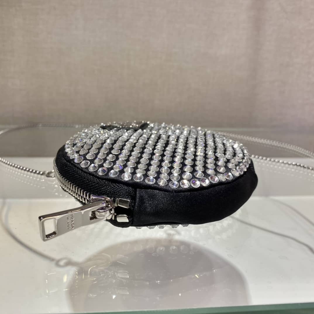 Prada Brushed Leather Mini Pouch Messenger Bag