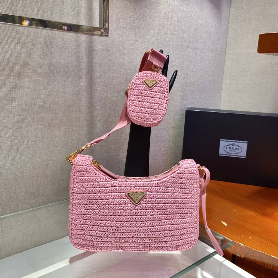 Prada Re-edition 2005 Raffia Replica Bag