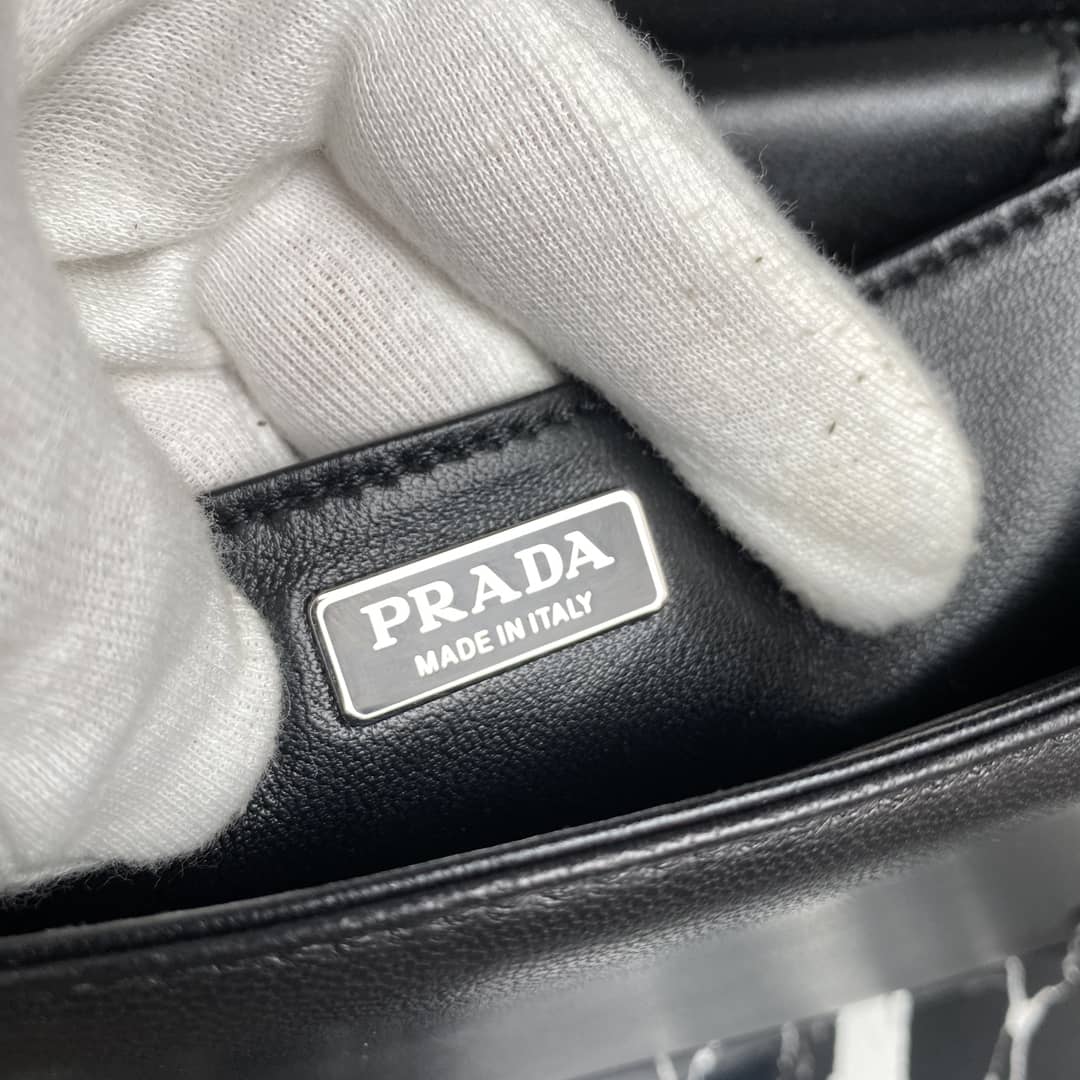 Prada Chain Replica Crossbody Bag Black