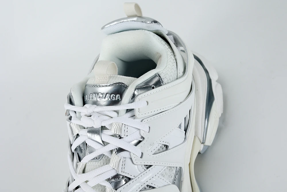BALENCIAGA Track Sneaker White   Silver