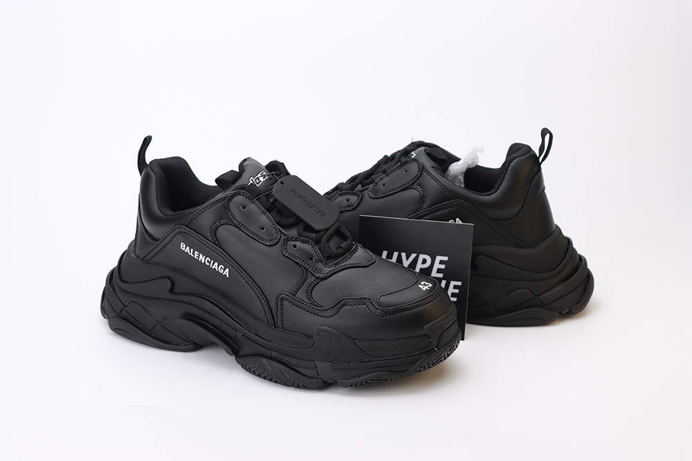 Balenciaga Triple S Sneaker  Black  Leather