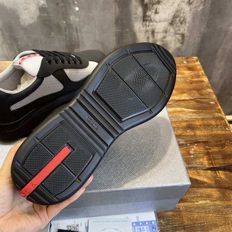 PRADA AMERICA S CUP SOFT RUBBER AND BIKE FABRIC SNEAKERS   PRS045