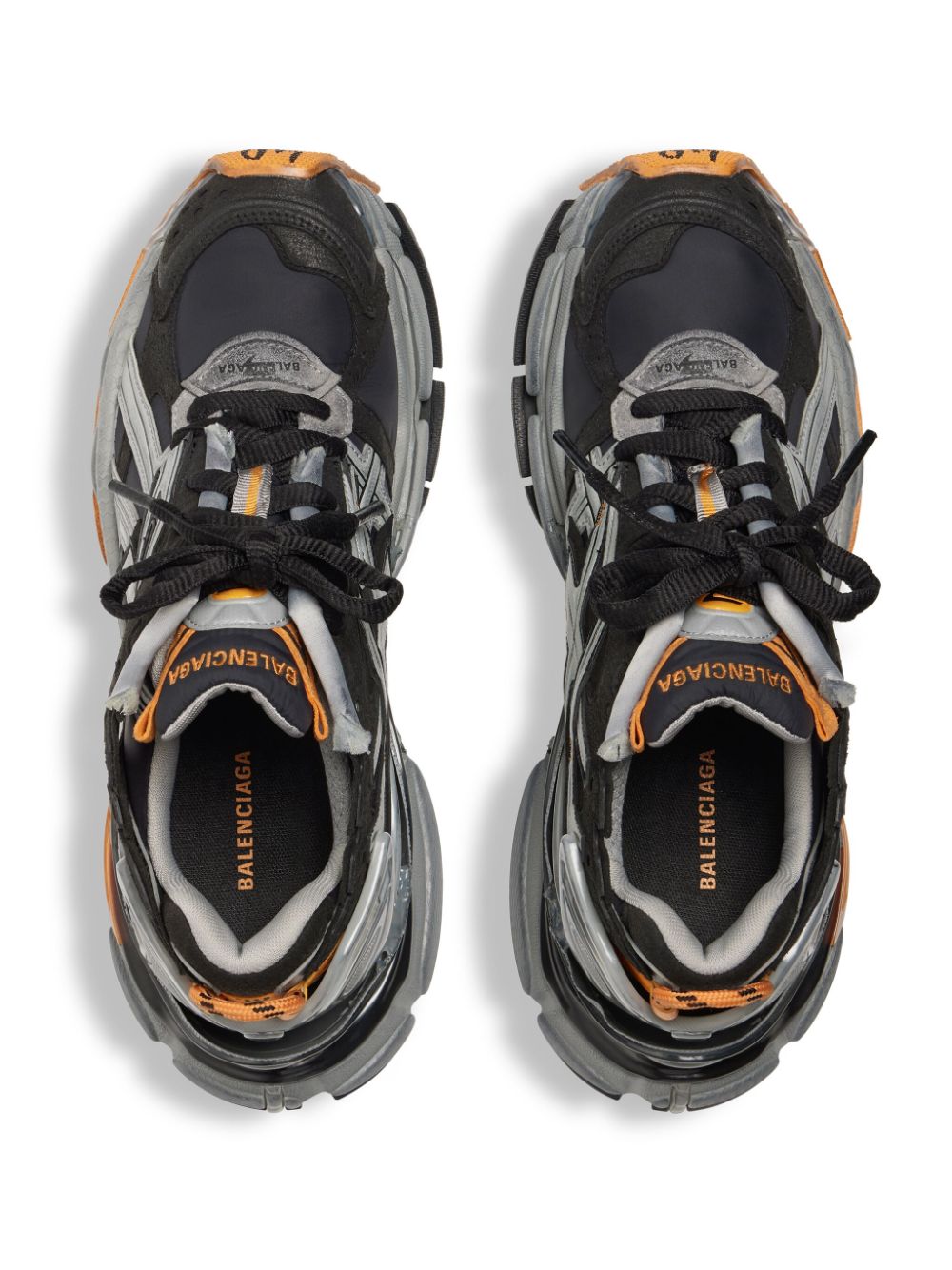 Balenciaga Dupes Runner distressed panelled sneakers - Cola