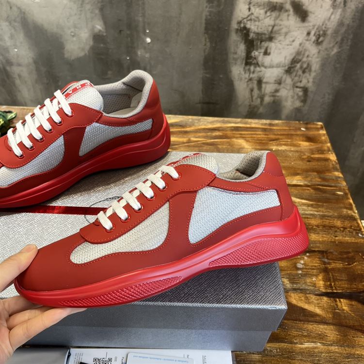 PRADA AMERICA S CUP SOFT RUBBER AND BIKE FABRIC SNEAKERS   PRS046