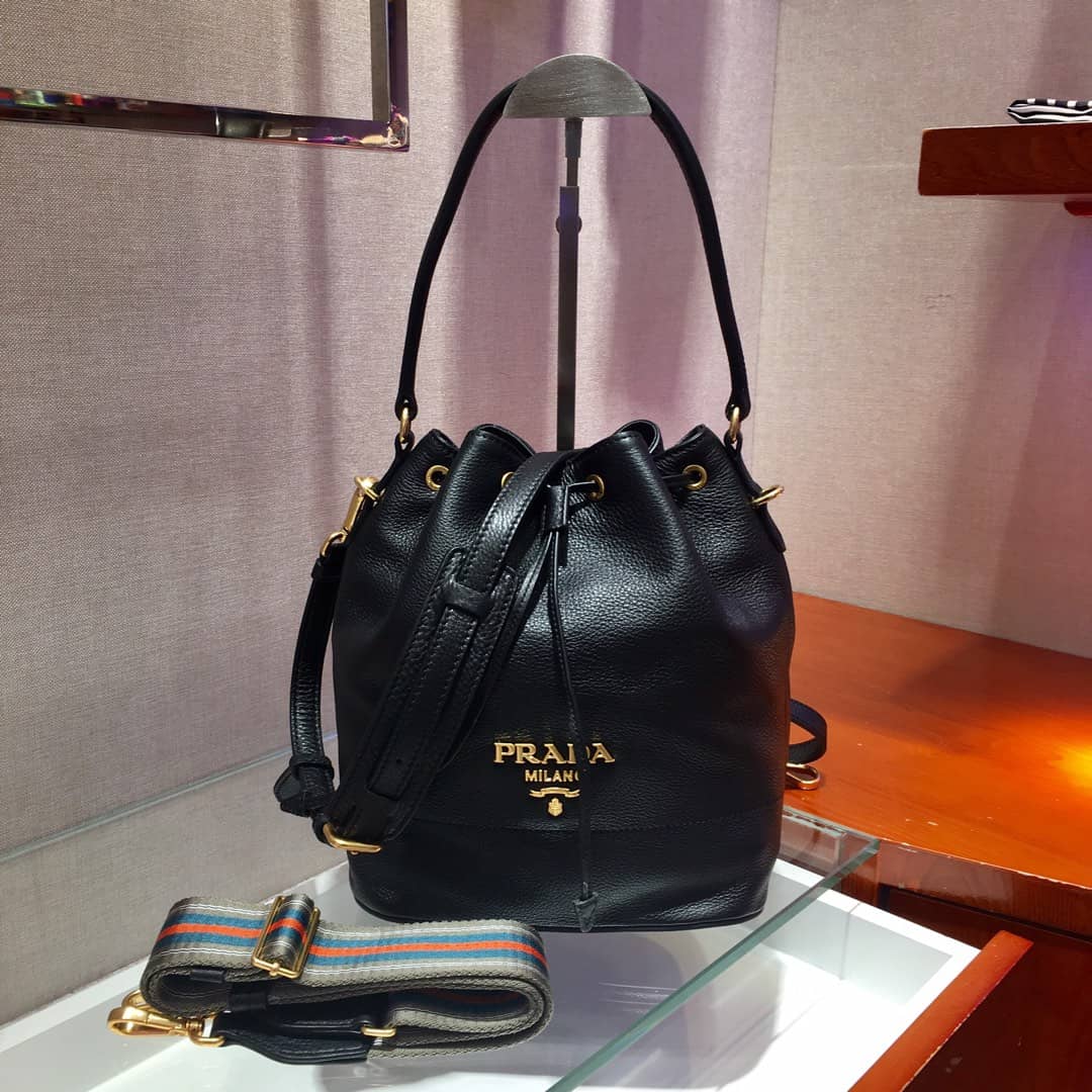 Best Replica Prada Leather Replica Bucket Bag(ColaReps)