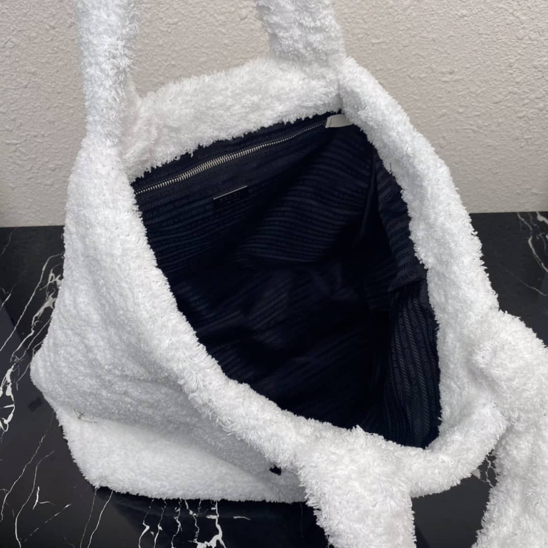 Prada Shearling Tote Shoulder Bag