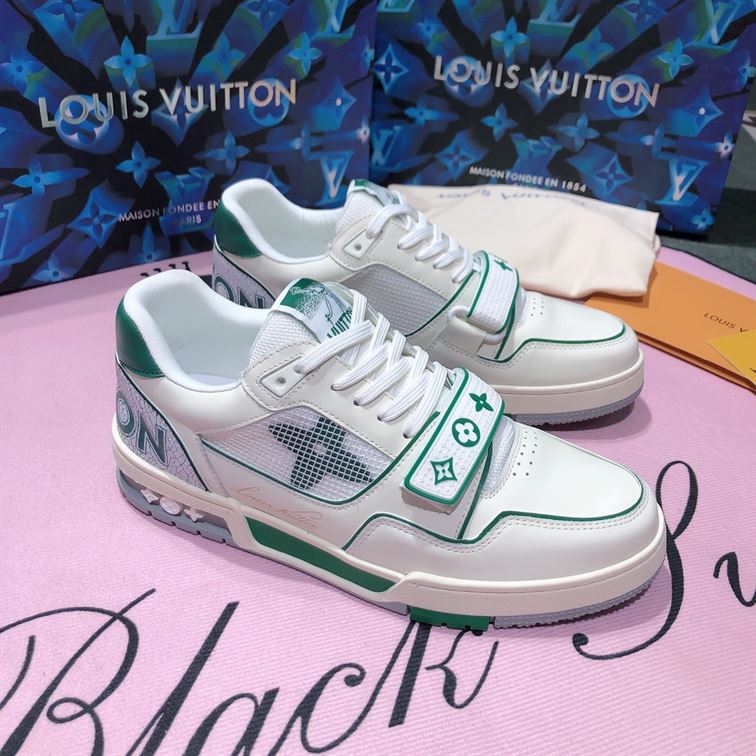 LOUIS VUITTON TRAINER GREEN MESH   LVS017